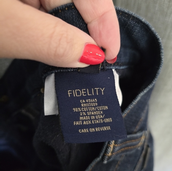 Fidelity Impala Selvedge Jeans Size 34x32 Windsor Blue Dark Wash Made in USA - Picture 6 of 7
